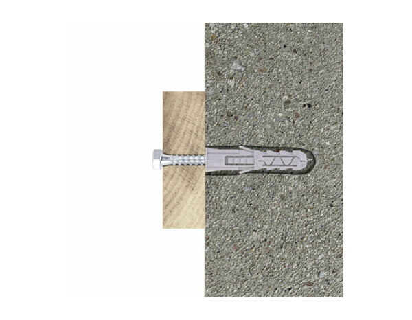 Chevilles nylon  12x60mm - 25pcs, idéales pour brique et béton - Brenner - Brico Dépôt