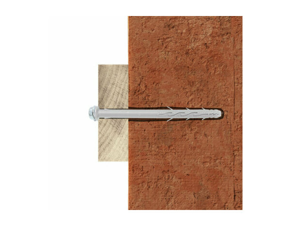 Fixation d'encadrement nylon/acier 10x140mm - 6PCS, idéal pour blocs et béton - Brenner - Brico Dépôt