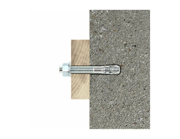 Goujon d'ancrage M10 en acier 80mm - 4PCS  pour béton, charge lourde - Brenner - Brico Dépôt