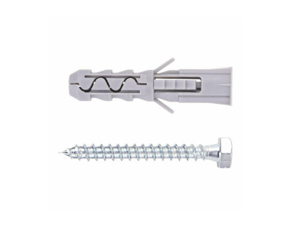 Chevilles nylon  12x60mm - 25pcs, idéales pour brique et béton - Brenner - Brico Dépôt