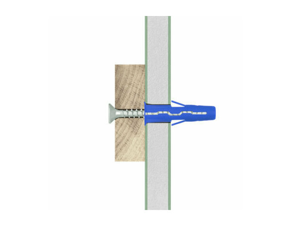 Cheville multi 8mm avec vis - polypropylène, 30pcs, idéale pour multi-matériaux - Brenner - Brico Dépôt