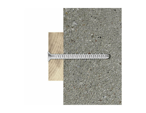 Vis à béton, tête fraisée, galvanisée 6x75mm -  résistante pour béton et pierre - 10 PCS , - Brenner - Brico Dépôt