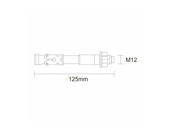 Goujon d'ancrage M12 en acier 12x125mm - charge lourde pour béton (2pcs) - Brenner - Brico Dépôt