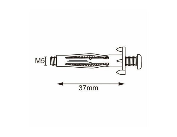Cheville à expansion acier M5 pour plaque de plâtre - 10pcs - Brenner - Brico Dépôt