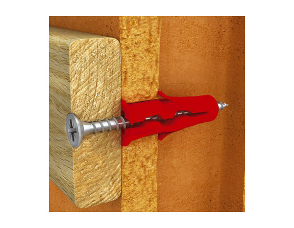 Cheville multi 6mm avec vis - 60pcs  pour multi-matériaux intérieurs - Brenner - Brico Dépôt