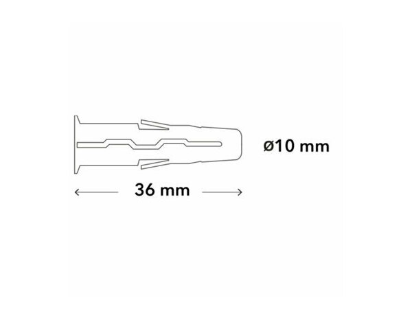 Cheville Multi 10mm - 24PCS, polypropylène, charge 85kg, multi-matériaux - Brenner - Brico Dépôt
