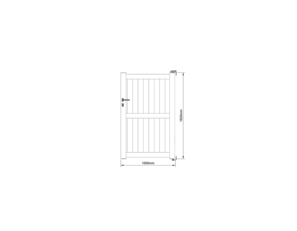 Portillon aluminium "Berilo" gris - L.1 x H.1,60 m - Largeur entre piliers : 1045 mm - Brico Dépôt