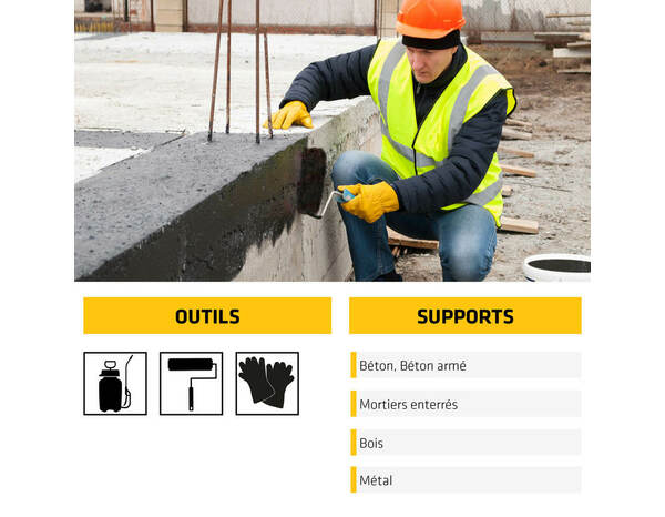 Complément d'imperméabilisation des fondations - Seau de 20 L - Sika - Brico Dépôt