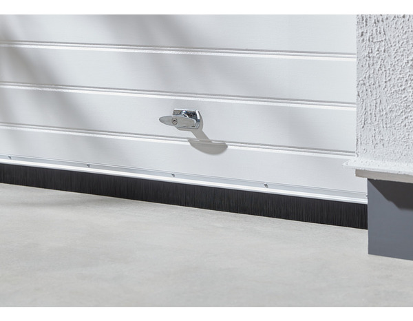 Bas de porte de garage en aluminium + brosse - 2,50 m - Brenner - Brico Dépôt