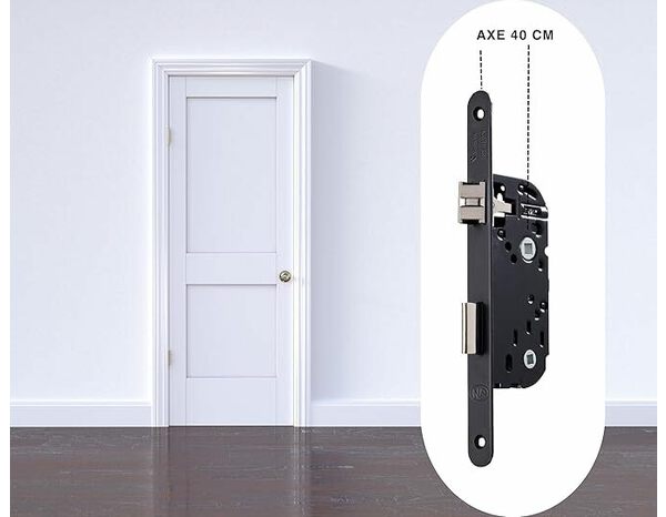 Serrure à encastrer D23 NF axe 40 salle de bains - Brico Dépôt