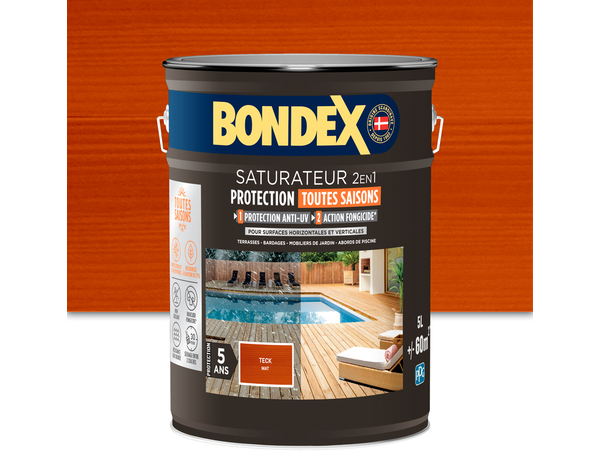 Saturateur extérieur teck mat 5 L - Bondex - Brico Dépôt