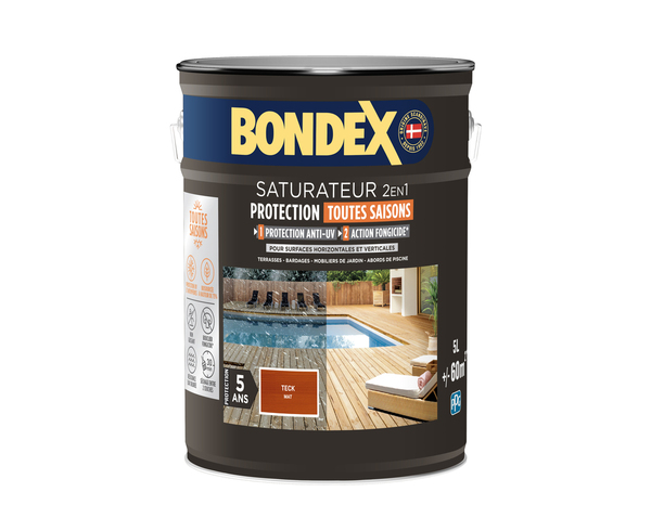 Saturateur extérieur teck mat 5 L - Bondex - Brico Dépôt
