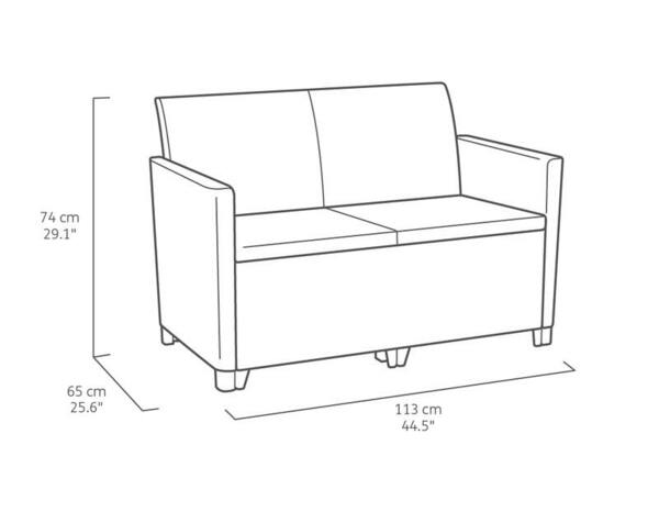 Salon résine 4 places "Marie" - Allibert - Brico Dépôt