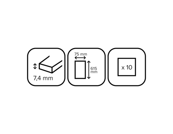 Plinthe "Amboise gris" 7,5 x 61,5 cm  - Brico Dépôt