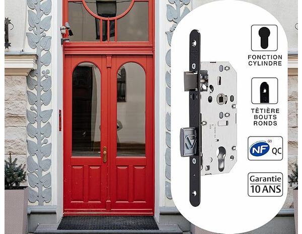 Serrure à encastrer D45 NF QC Axe 40 - Brico Dépôt