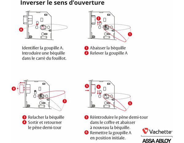 Serrure à encastrer D45 NF QC Axe 40 - Brico Dépôt