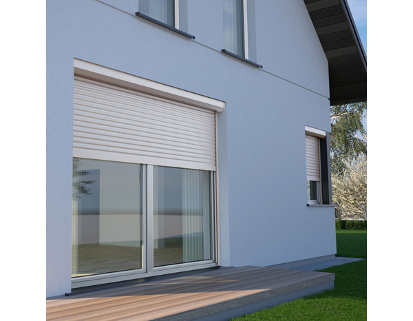 Volet roulant aluminium blanc motorisé 215 x 180 cm - Brico Dépôt