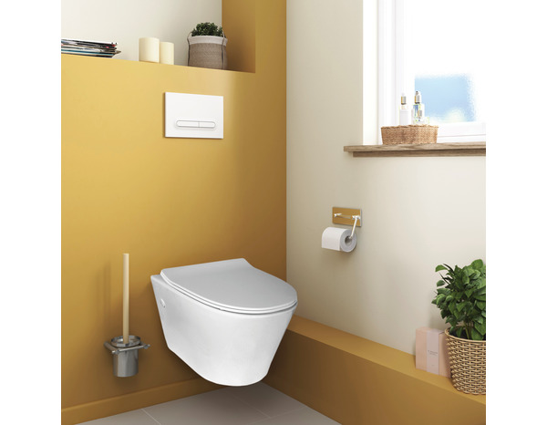 Pack wc suspendu sol/mur "Welline-Fuerte" sans bride caréné - Brico Dépôt