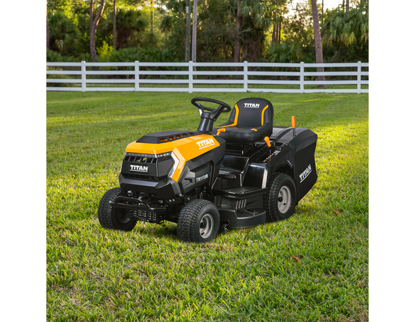 Tondeuse thermique autoportée 432 cm 98 cm - Titan - Brico Dépôt