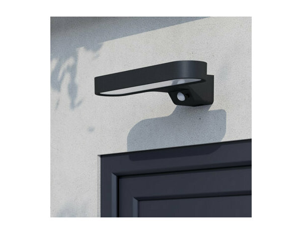 Applique solaire avec détecteur noir - Marque BLOOMA - Brico Dépôt