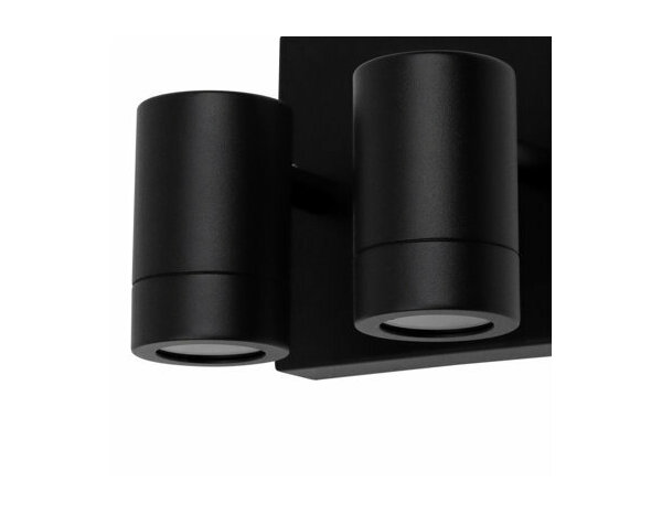 Applique murale double Tiarela gu10 noir - Marque BLOOMA - Brico Dépôt