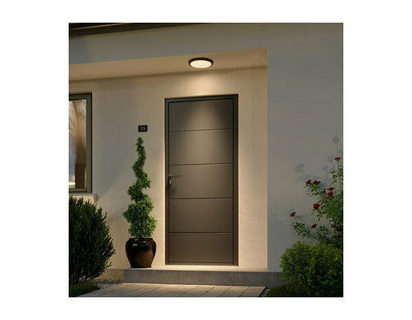 Plafonnier noir led IP65 - Marque BLOOMA - Brico Dépôt