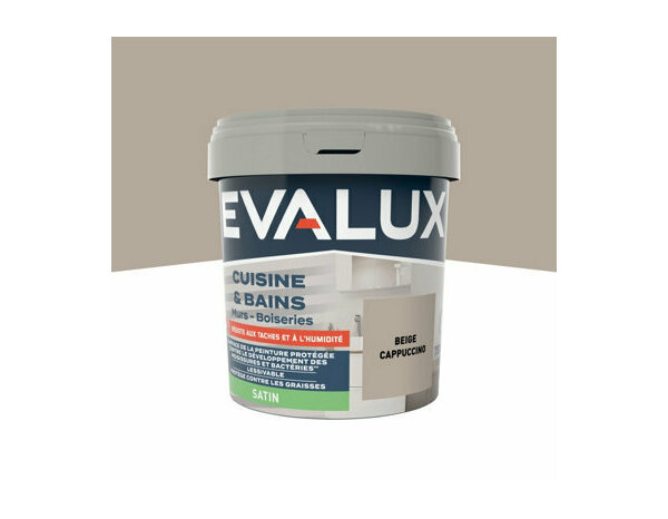 Peinture Beige cappuccino 0l75 satin c&b - Evalux - Brico Dépôt