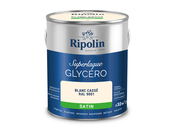 Laque blanc casse 2l satin - Ripolin - Brico Dépôt