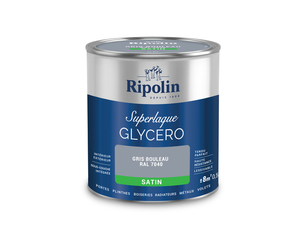Laque gris bouleau 0l5 satin - Ripolin - Brico Dépôt