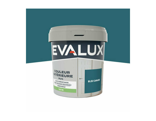 Peinture Bleu canard 0l75 satin - Evalux - Brico Dépôt