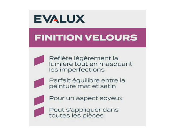 Peinture Blanc pur 2l5 velours 2en1 - Evalux - Brico Dépôt