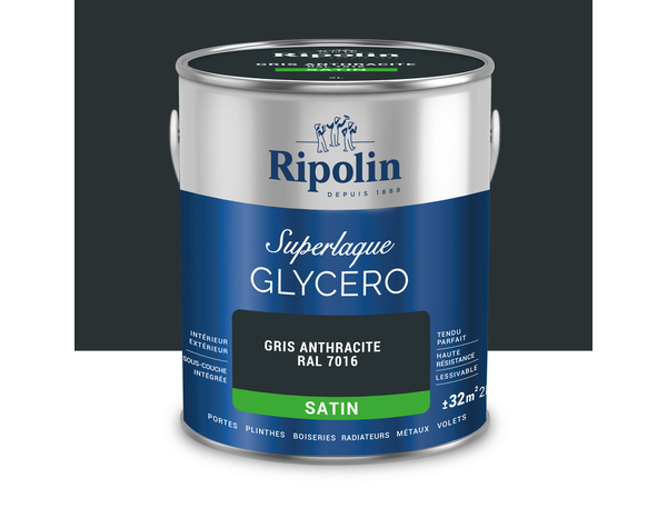 Laque anthracite 2l satin - Ripolin - Brico Dépôt