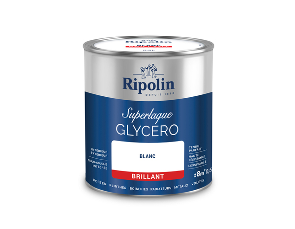 Laque blanc 0l5 brillant - Ripolin - Brico Dépôt