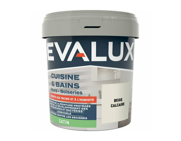 Peinture Beige calcaire 0l75 satin c&b - Evalux - Brico Dépôt