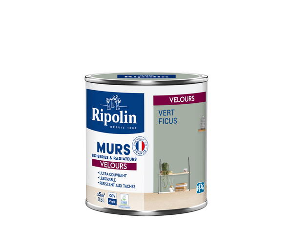 Peinture Vert ficus 0l5 velours - Ripolin - Brico Dépôt
