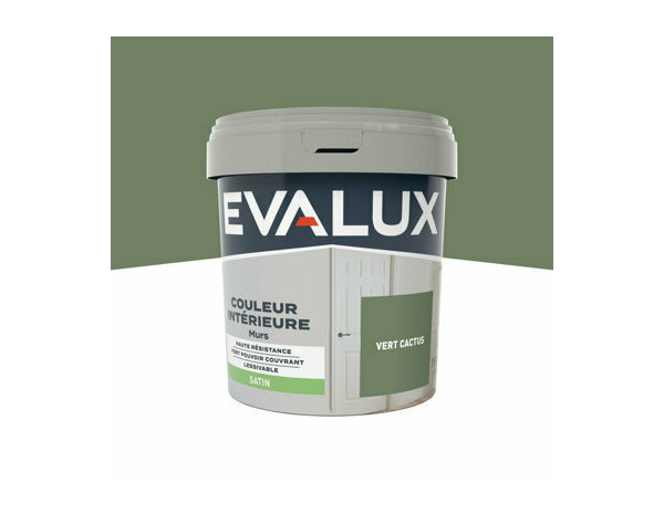 Peinture Vert cactus 0l75 satin - Evalux - Brico Dépôt