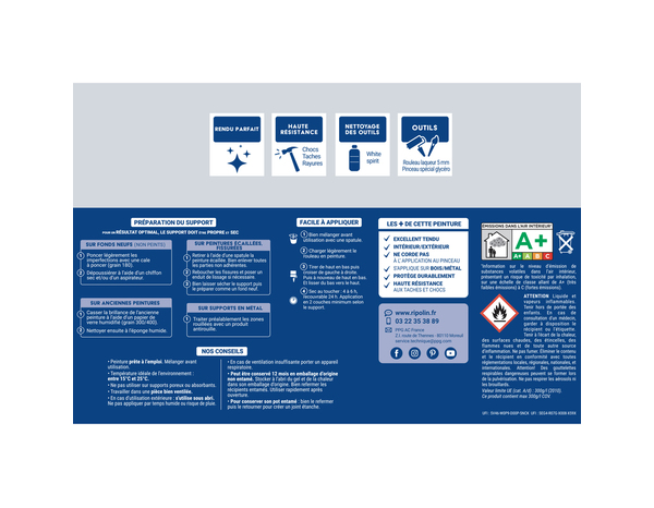 Laque gris clair 2l satin - Ripolin - Brico Dépôt