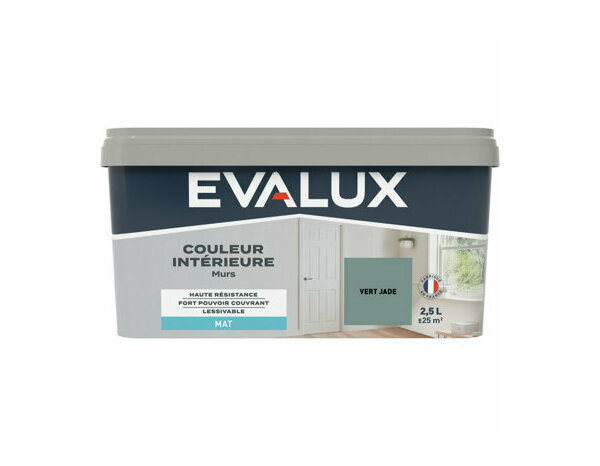 Peinture Vert jade 2l5 mat - Evalux - Brico Dépôt