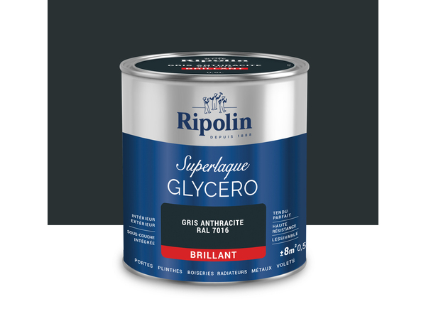 Laque anthracite 0l5 brillant - Ripolin - Brico Dépôt