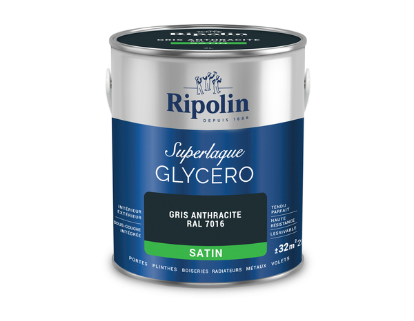 Laque anthracite 2l satin - Ripolin - Brico Dépôt