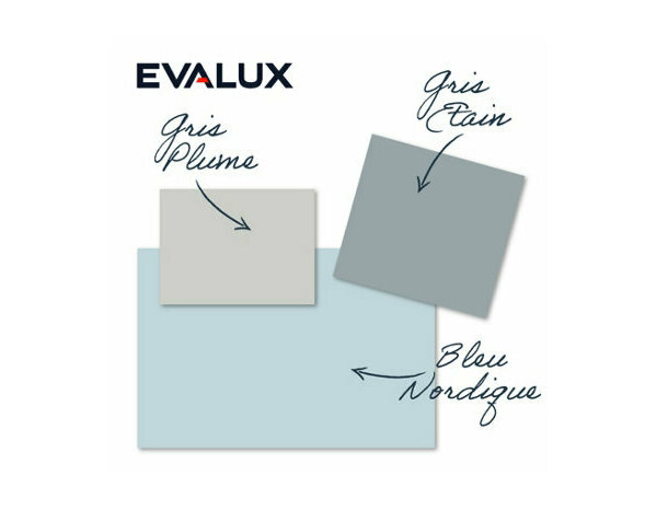 Peinture Gris plume 0l75 velours 2en1 - Evalux - Brico Dépôt