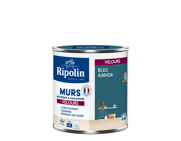 Peinture Bleu ainhoa 0l5 velours - Ripolin - Brico Dépôt