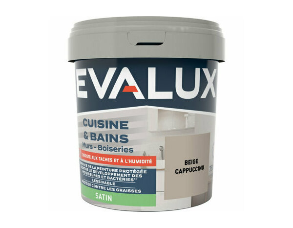 Peinture Beige cappuccino 0l75 satin c&b - Evalux - Brico Dépôt