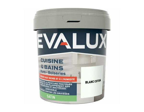 Peinture Blanc coton 0l75 satin c&b - Evalux - Brico Dépôt