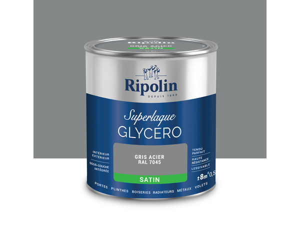 Laque gris acier 0l5 satin - Ripolin - Brico Dépôt