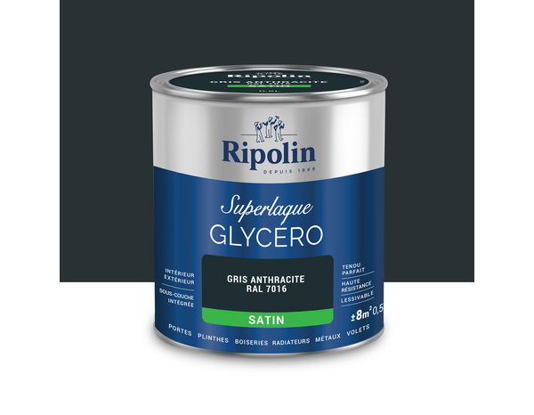 Laque anthracite 0l5 satin - Ripolin - Brico Dépôt