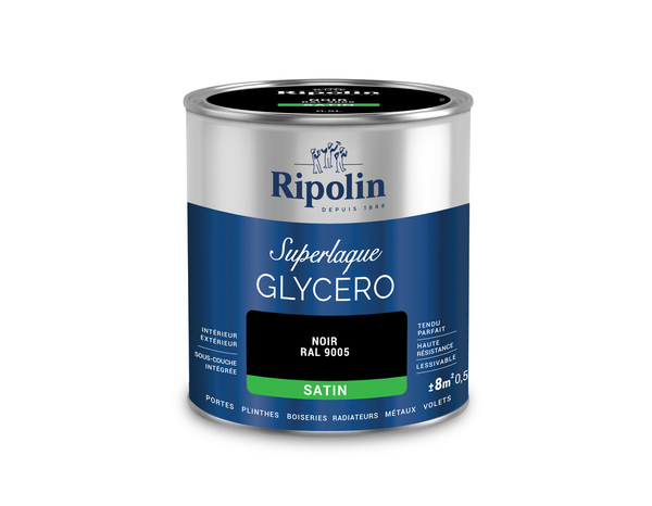 Laque noir 0l5 satin - Ripolin - Brico Dépôt