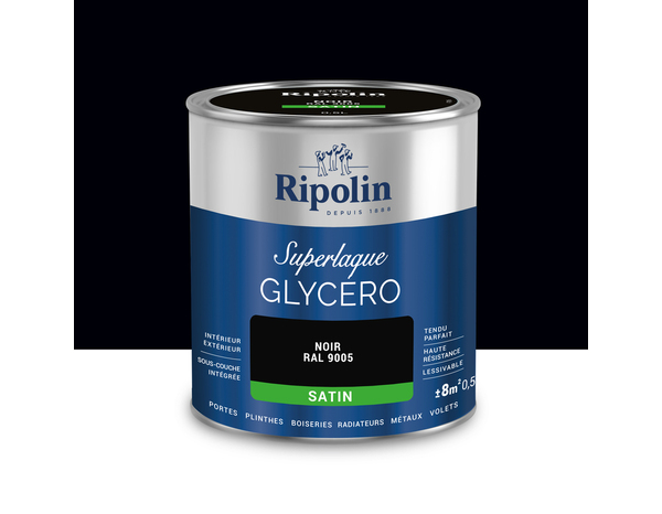 Laque noir 0l5 satin - Ripolin - Brico Dépôt