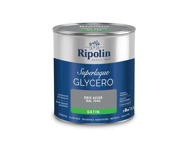 Laque gris acier 0l5 satin - Ripolin - Brico Dépôt