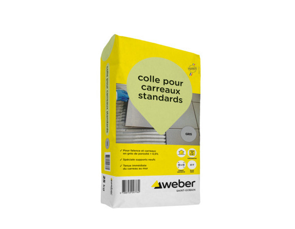 Colle pour carreaux standards gris - sac 25KG - Weber - Brico Dépôt